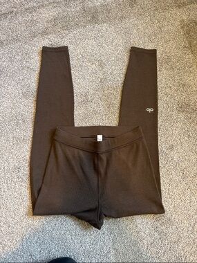 Alo Ribbed Brown Legging